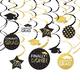Black, Silver & Gold Celebrate the Grad Party Kit for 60 Guests